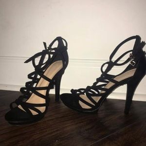 Never been worn, black heels